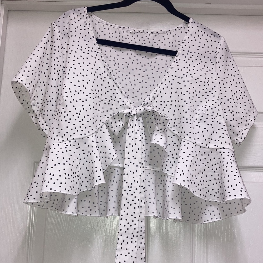 Polka Dot Ruffles Top